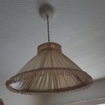 old fashioned pendant light fitting with braided cord